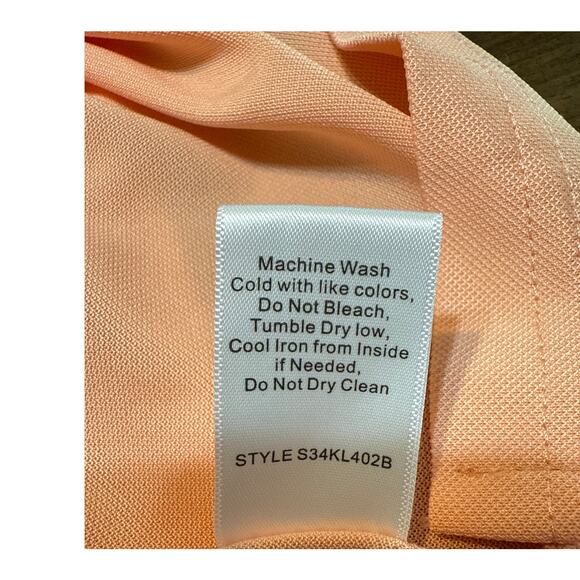 Class Club Moisture Wicking Peach Polo Youth 14-16 - Picture 5 of 7